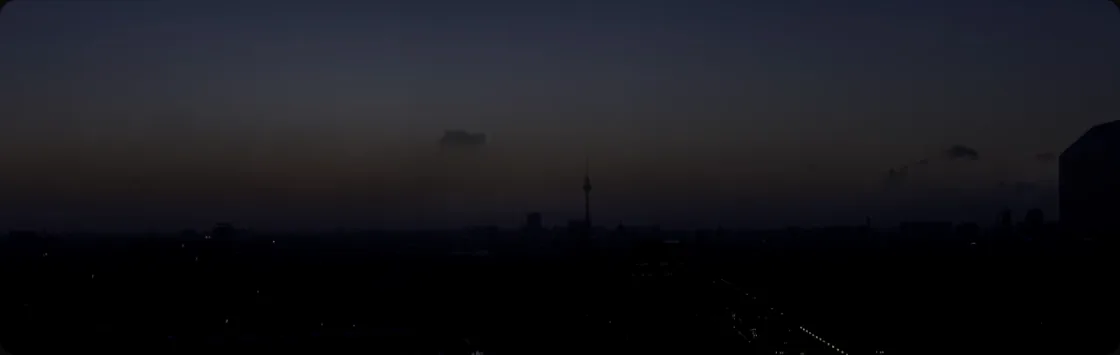 Berlin skyline at dusk